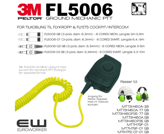 3M Peltor FL5006 - Ground Mechanics PTT Adapters (GB) - FL5006GB   7000147275