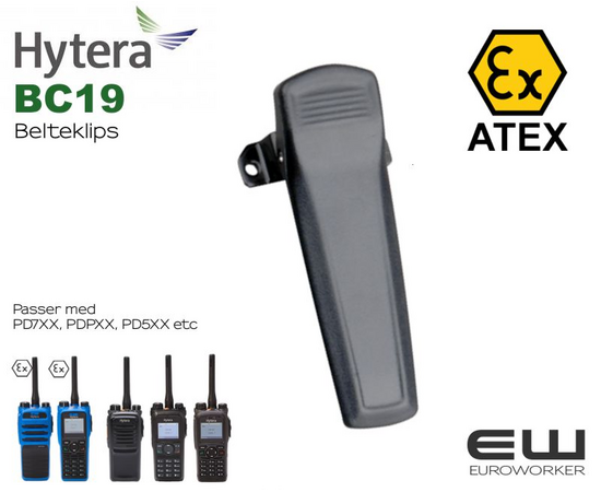 Hytera BC19 belteklips til PD705, PD785, PD7415Ex, PD795Ex