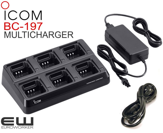 Icom BC-197 6-punkts Multicharger